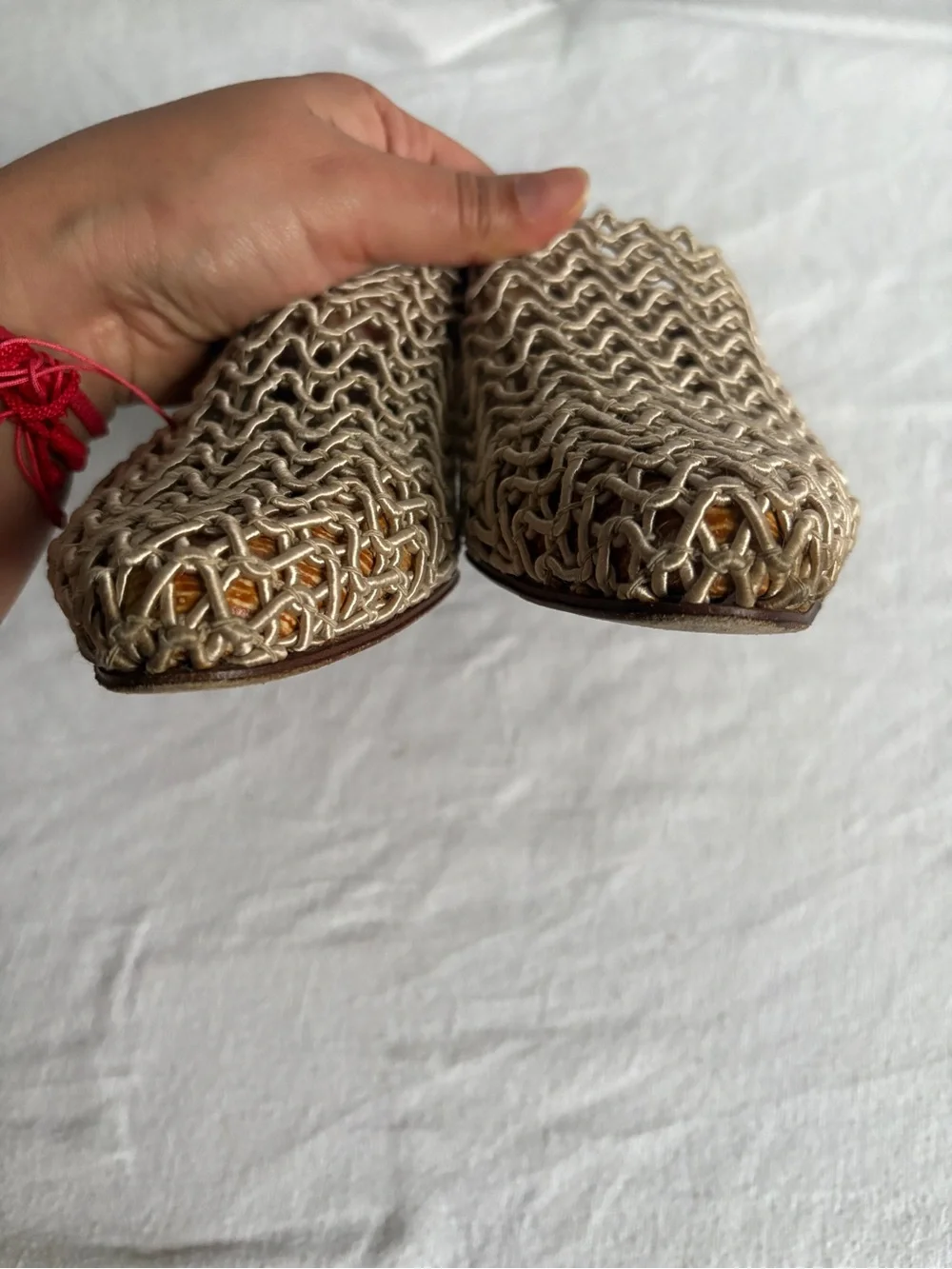 Nordstrom Natural Beige Woven Mule Flats - Picture 7 of 12